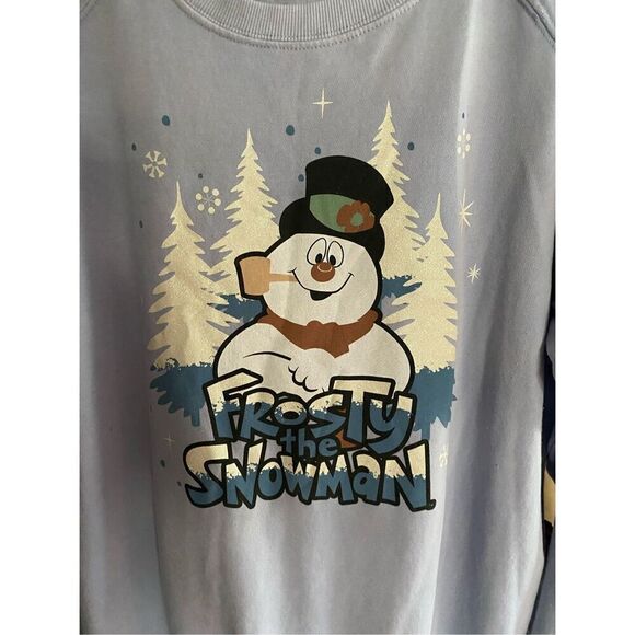 Frosty the snowman women’s plus size blue sweatshirt, size 2X - Picture 3 of 4